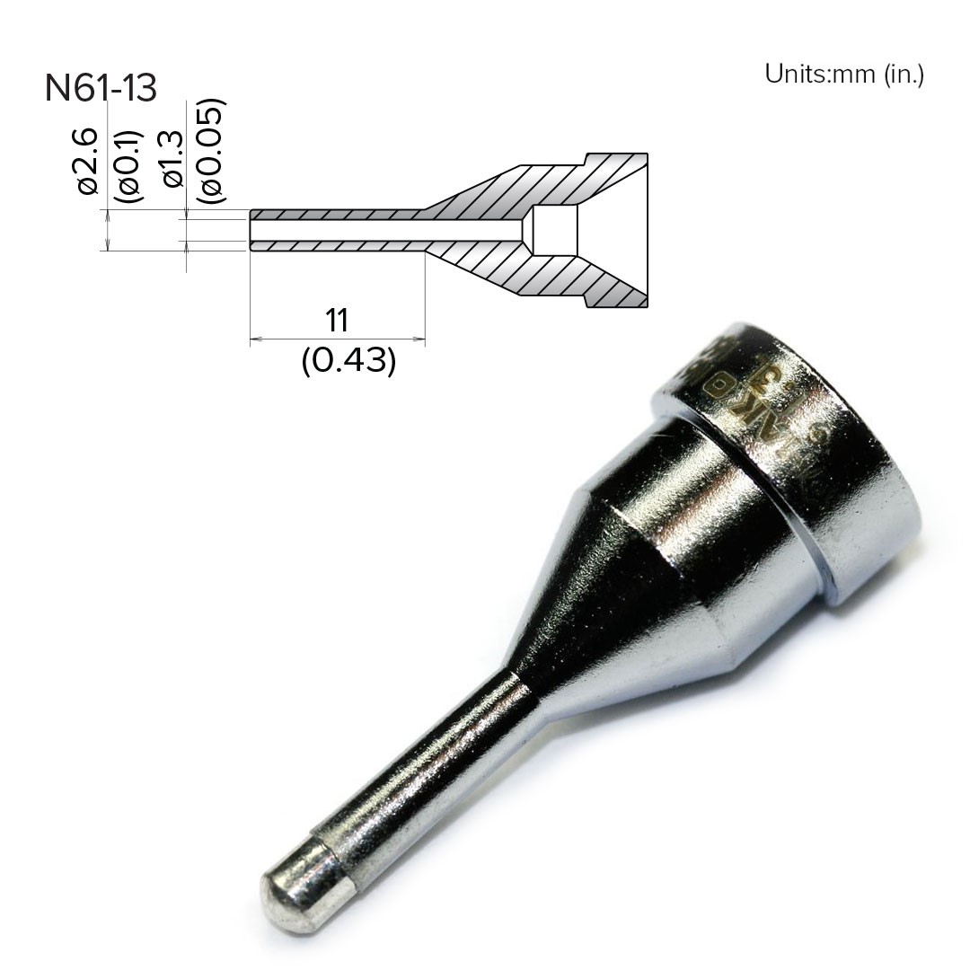 HAKKO NOZZLE,1.3mm,EXTRA LONG,FR-301,FR-4101/4102